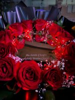 Trend Canlı Kırmızı Gül Ledli Ayna Buketi - Görsel 6