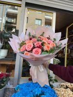 SoftLove Soft İthal Gül Buketi 🌸 Asomeria ve Okaliptuslu Büyük Tasarım