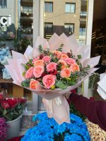 SoftLove Soft İthal Gül Buketi 🌸 Asomeria ve Okaliptuslu Büyük Tasarım - Görsel 2