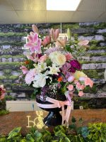 Premium Siyah Porselen Saksıda Premium Aranjman.85cm - Görsel 3