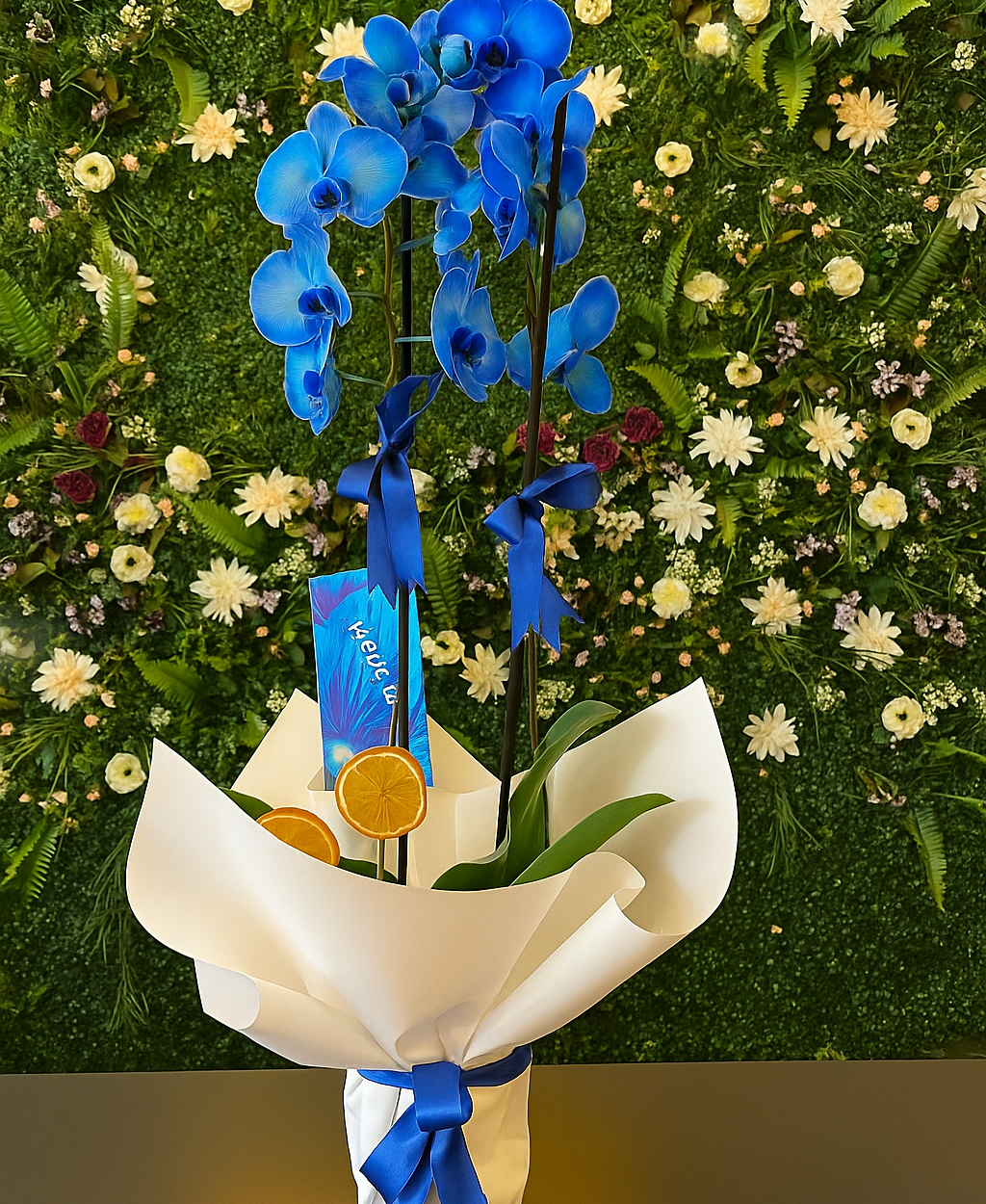 💙 Çift Dal 70 cm İthal Mavi Orkide 💙✨