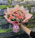 İthal Pembe Karanfil Buketi
