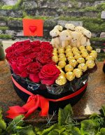 🌹Mega Boy Premium Siyah Kadife Kutuda Gül & Çikolata Seti – Aşkın En Lüks Hali - Görsel 3