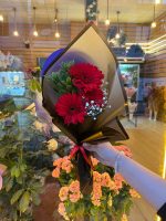 3'Lü Kırmızı Gerbera Buketi (Mini Buket)