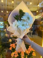 3'Lü Beyaz Gerbera Buketi (Mini Buket)