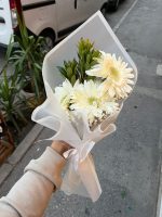 3'Lü Beyaz Gerbera Buketi (Mini Buket) - Görsel 2