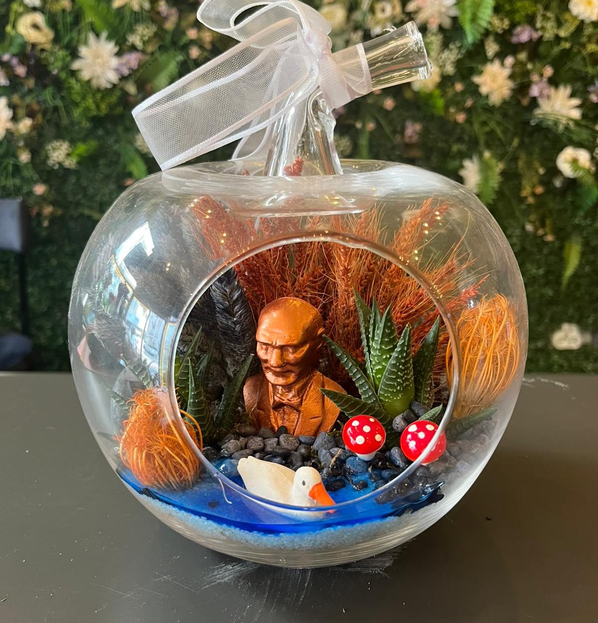 Öğretmenler Günü Cam Fanusta Teraryum