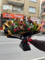 🎄✨ MEGA BOY Yılbaşı Kokina Buketi 🌿❤️ – Kuru Portakal, Tarçın, Kar Topu & Aksesuarlı Lüks Tasarım Çiçek 🎁 - Görsel 2