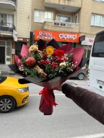 ✨ 10’lu Ayıcıklı & Aksesuarlı Kokina Buketi ❤️🌿 – Yeni Yıl Özel Tasarım Hediye Çiçek 🎄🎁