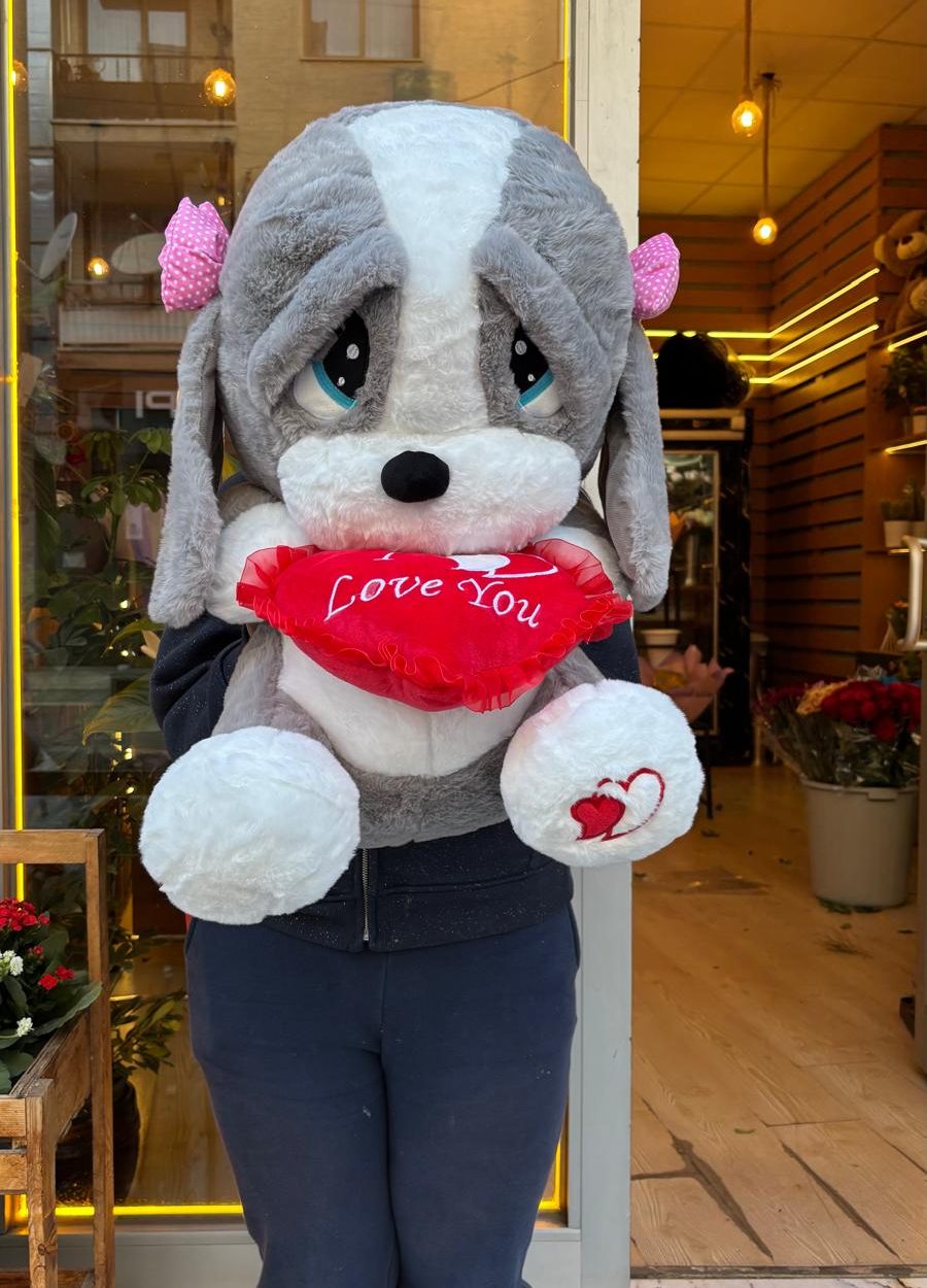 🐶 60 cm Üzgün Köpek Peluş Ayıcık – Birinci Sınıf Yumuşak Dokulu Büyük Oyuncak