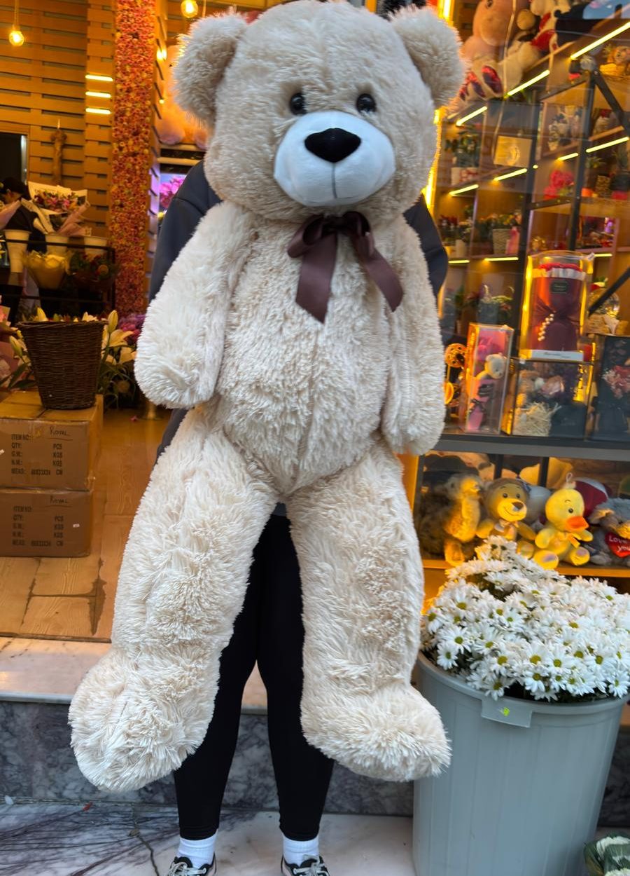 🧸🤍 100 cm Büyük Krem Ayıcık – Ekstra Yumuşak Tüylü, Premium Peluş