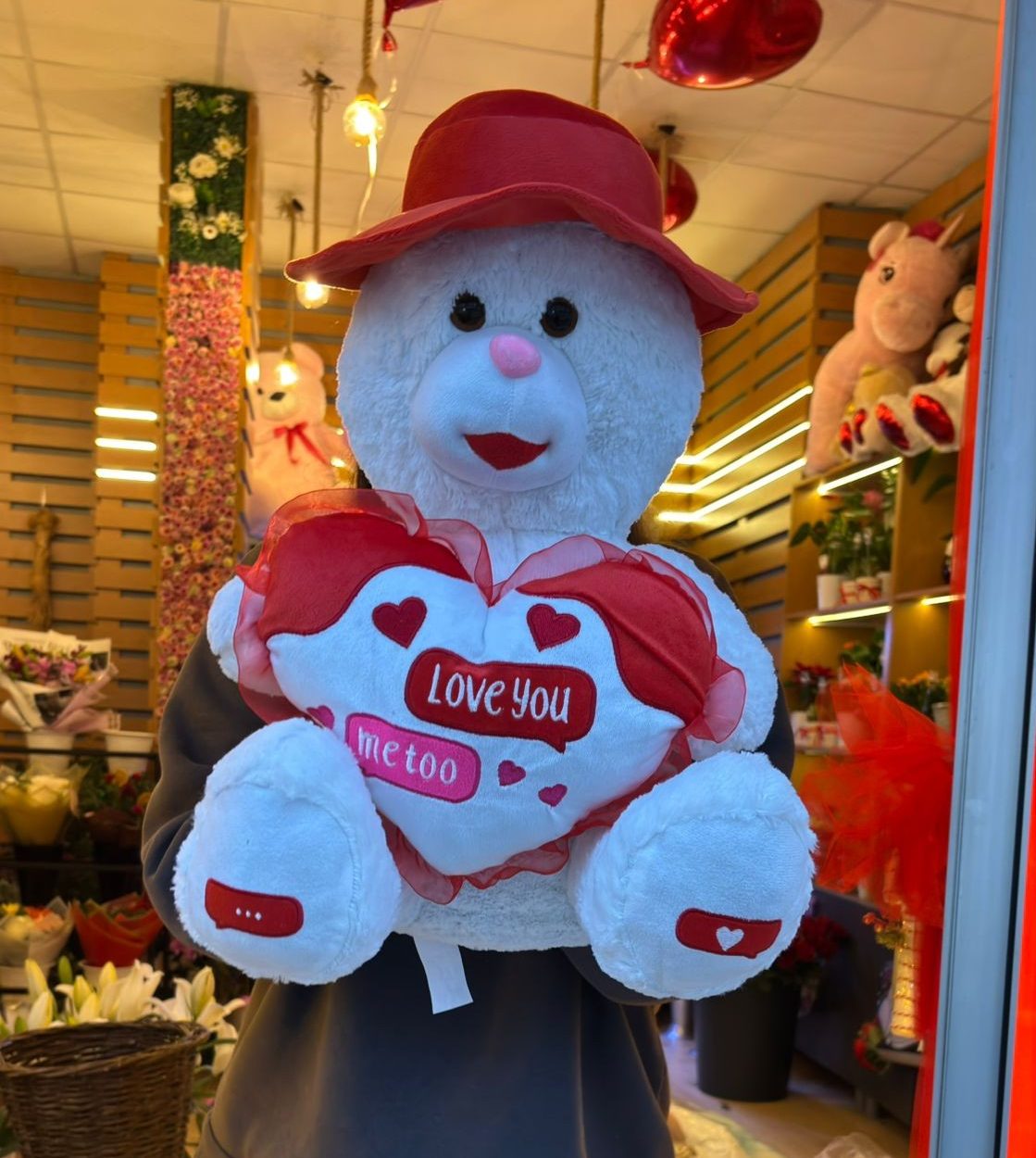 ❤️🧸 45Cm Love You Kalpli Peluş Ayıcık –  | Sevgiliye Özel Romantik Hediye