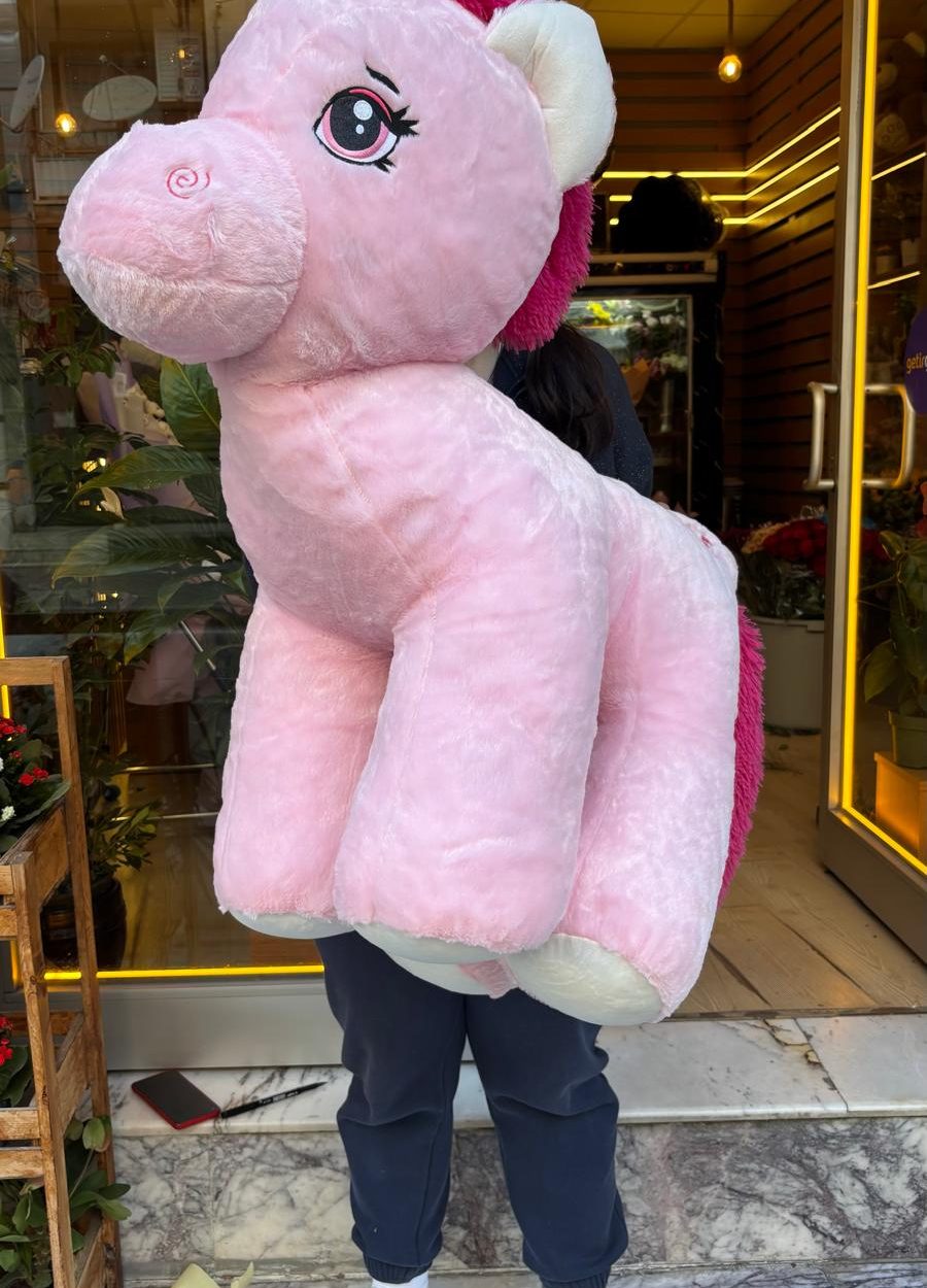🦄💗 120 cm Büyük Boy Pembe Unicorn Peluş – Bol Dolgulu, Premium Kalite