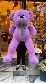 🧸💜 150 cm Dev Mor Ayıcık Peluş – Büyük Boy, Premium Peluş
