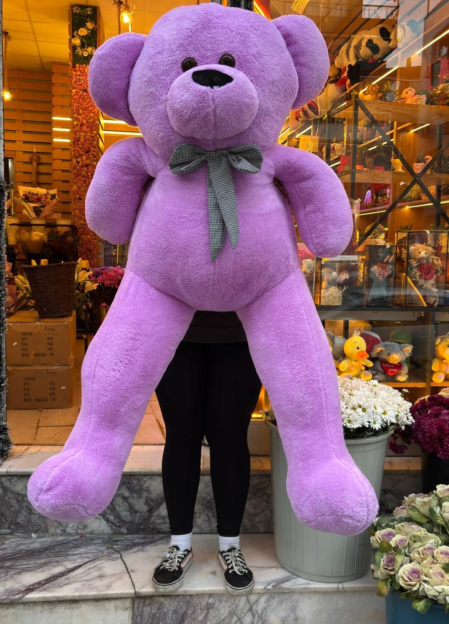 🧸💜 150 cm Dev Mor Ayıcık Peluş – Büyük Boy, Premium Peluş