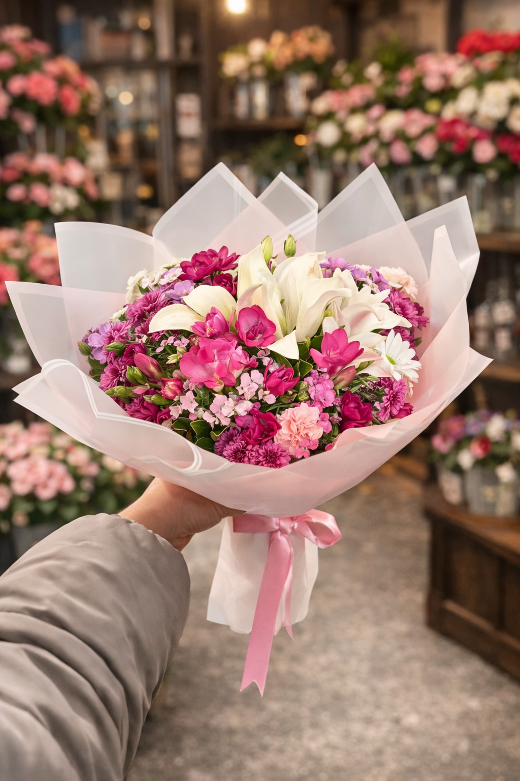 7540793c-f539-4475-86ca-4a4d3ff25e29 🌸 Hüsnü Yusuf, Lilyum & Frezya Buketi | Romantik ve Zarif Çiçek Aranjmanı 💗✨ - Görsel 1