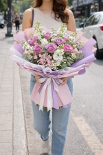 💐Premium Mega Boy İthal Gül Beyaz Şebboy Buketi💐 - Görsel 3