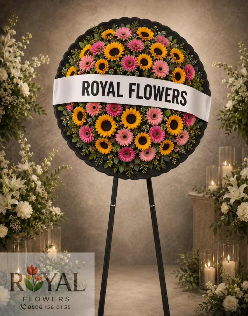 canli-aycicegi-pembe-gerbera-cenaze-celengi.webp Canlı ayçiçeği ve pembe gerbera çiçekleriyle hazırlanan cenaze çelenk