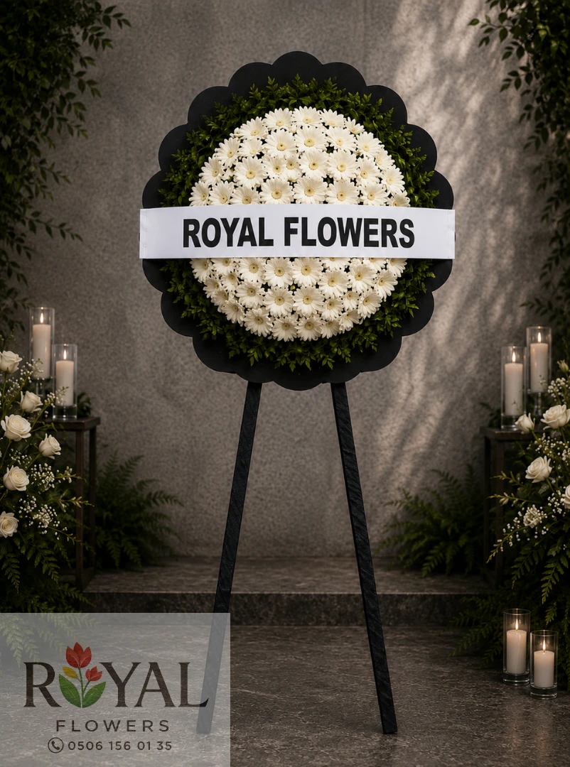 canli-beyaz-gerbera-cenaze-celengi.webpp Canlı beyaz gerbera çiçekleriyle hazırlanmış cenaze çelenk