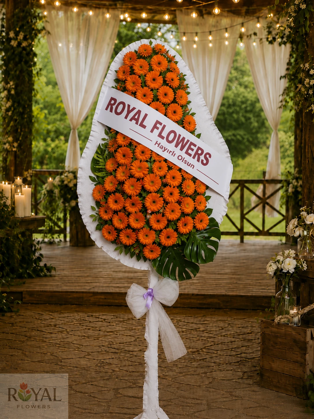 canli-turuncu-gerbera-dugun-acilis-celengi.webp Turuncu Gerbera Düğün ve Açılış Çelenk | Royal Flowers - Görsel 1