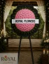 Pembe gerbera çiçekleriyle hazırlanan cenaze çelenk