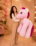 100 cm pembe unicorn peluş oyuncak Royal Flowers İzmir