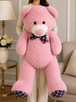 🧸🩷 120 CM BÜYÜK BOY PEMBE PELUŞ AYICIK - Görsel 3