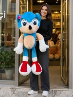 120 cm büyük boy mavi Sonic peluş oyuncak Royal Flowers İzmir