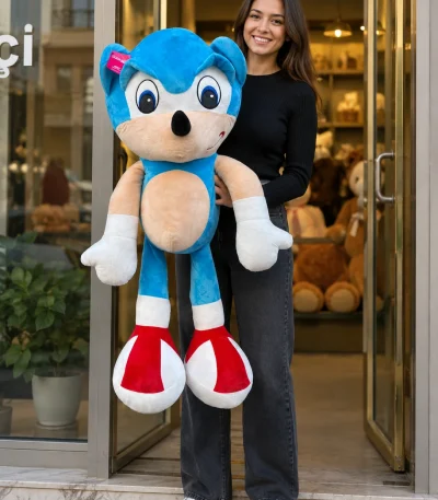 120 cm büyük boy mavi Sonic peluş oyuncak Royal Flowers İzmir