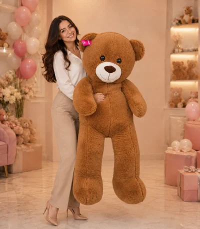 150 cm büyük boy kahverengi peluş ayıcık Royal Flowers İzmir