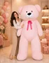 2 metre 200 cm dev boy premium pembe peluş ayıcık Royal Flowers İzmir