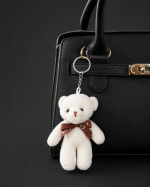 🧸 10 CM ANAHTARLIK BEYAZ PELUŞ AYICIK - Görsel 3