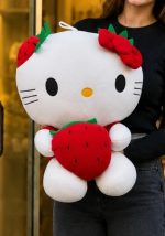 40 cm çilekli kırmızı fiyonklu Hello Kitty peluş oyuncak Royal Flowers İzmir