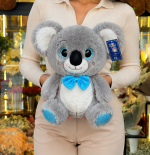 🐨💙 40 CM PELUŞ MAVİ DETAYLI GRİ KOALA  OYUNCAK - Görsel 3