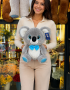 40 cm mavi detaylı gri koala peluş oyuncak Royal Flowers Buca İzmir