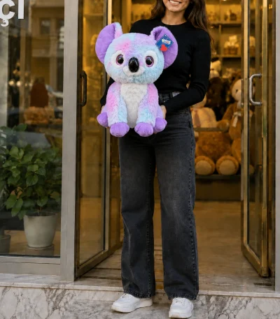 40 cm renkli mor mavi pembe koala peluş oyuncak Royal Flowers İzmir