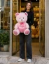 50 cm pembe kalpli peluş ayıcık sevgiliye hediye Royal Flowers İzmir