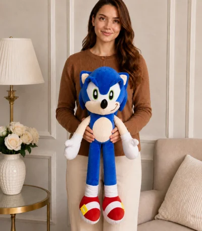 60 cm Sonic peluş oyuncak büyük mavi karakter peluş Royal Flowers İzmir