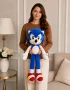 60 cm Sonic peluş oyuncak büyük mavi karakter peluş Royal Flowers İzmir