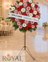 Canlı Karışık Renkli Gerbera Ferforje Çelenk