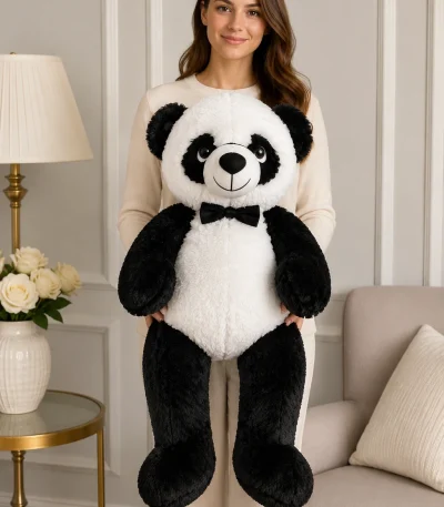 70 cm siyah beyaz panda peluş oyuncak Royal Flowers İzmir