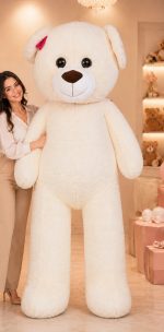 🧸👑🤍 2 METRE DEV BOY PREMIUM BEYAZ PELUŞ AYICIK - Görsel 3