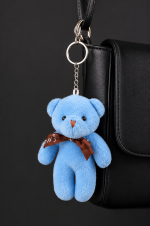 🧸💙 10 CM ANAHTARLIK MAVİ PELUŞ AYICIK - Görsel 3