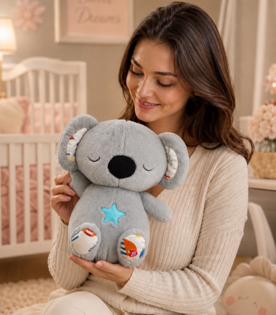 nefes alan gri koala peluş oyuncak uyku arkadaşı Royal Flowers Buca İzmir