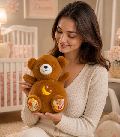 nefes alan kahverengi ayıcık peluş oyuncak uyku arkadaşı Royal Flowers Buca İzmir