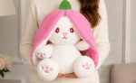 🐰🍓 50 CM FERMUARLI TAVŞAN PELUŞ OYUNCAK - Görsel 3